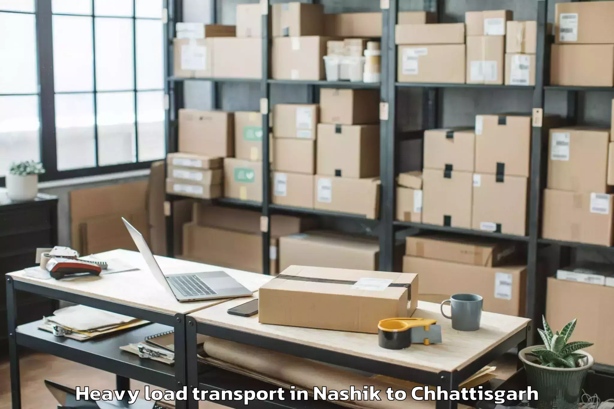 Book Your Nashik to Gharghoda Heavy Load Transport Today